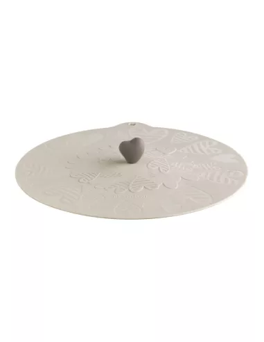 Coperchio Universale Batticuore Avorio Tortora In Silicone - 1Pz