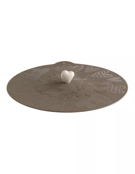 Coperchio Universale Batticuore Avorio Tortora In Silicone - 1Pz
