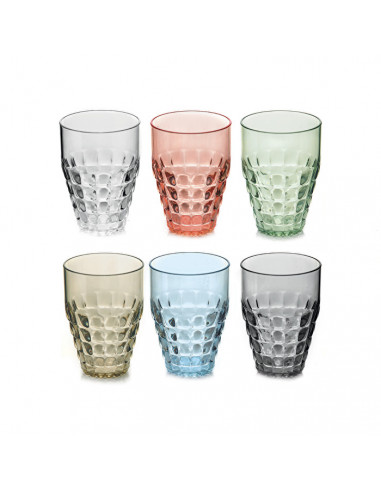 Set 6 Bicchieri Alti Tiffany Colori Vari