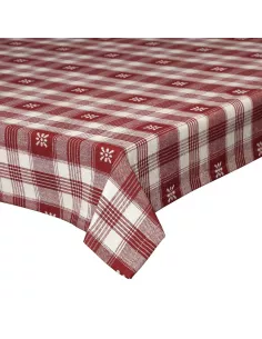 Tovaglia Cm 140x180 Edelweis Ciliegia Cotone Rosso