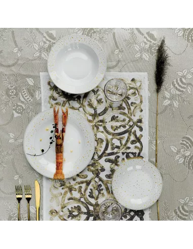 Tovaglia Cm 140x180 Gold Jingle Cotone Oro