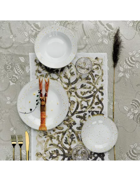 Tovaglia Cm 140x180 Gold Jingle Cotone Oro