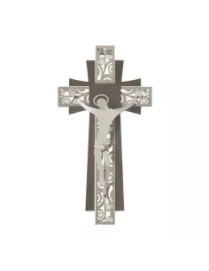 Crocifisso Decor Grande Sabbia Bronzo E Avorio