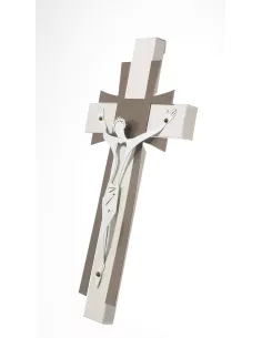 Crocifisso Grande Da Parete Avorio Bronzo E Bianco Marmo 2