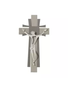 Crocifisso Grande Da Parete Sabbia Fango E Avorio