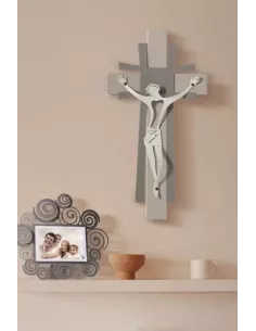 Crocifisso Grande Da Parete Sabbia Fango E Avorio 2