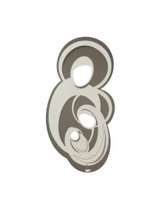 Icona Sacra Famiglia Da Parete Grande Bronzo E Avorio