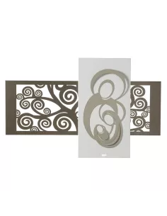 Pannello Di Design Sacra Famiglia Bronzo Bianco Marmo E Sabbia