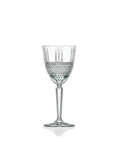 Set 6 Calici Diamond Crystal Glass Cm.19