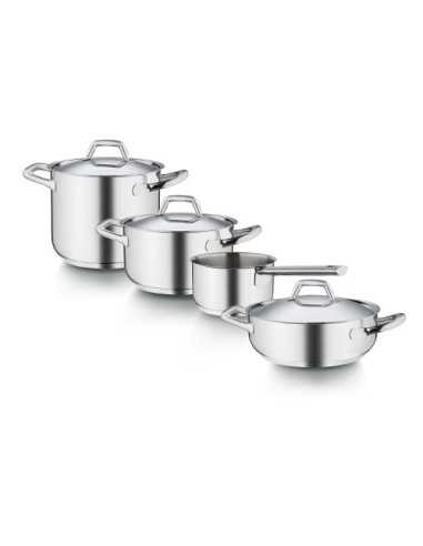 Batteria Chef Line 9 Pz In Acciaio Inox 18/10 Made In Italy