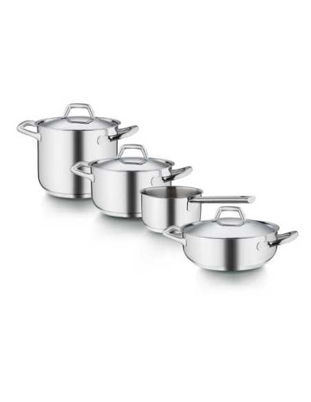 Batteria Chef Line 9 Pz In Acciaio Inox 18/10 Made In Italy