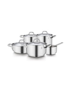 Batteria Chef Line 9 Pz In Acciaio Inox 18/10 Made In Italy