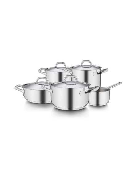 Batteria Chef Line 9 Pz In Acciaio Inox 18/10 Made In Italy