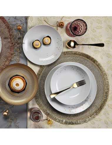 Servizio Posate 24 Pz Golden Acciaio Inox Oro