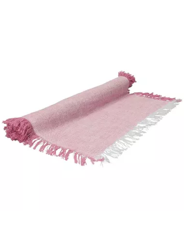 Runner 40 X 140 Cm Volterra Rosa Antico In Cotone