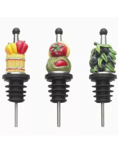 Tappo Oliera Lollypop In Acciaio E Resina Dipinta A Mano Decori Assortiti - 1 Pz Excélsa