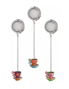 Filtro Thè In Acciaio Inox E Resina Dipinta A Mano Decorazione Tazza Assortita - 1Pz Lollypop Excélsa