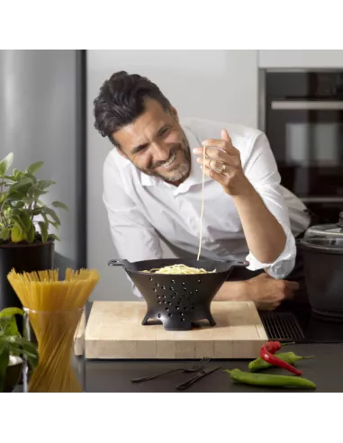 Scolapasta Cosmo M Colore Carbon Black