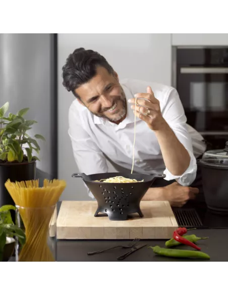 Scolapasta Cosmo M Colore Carbon Black