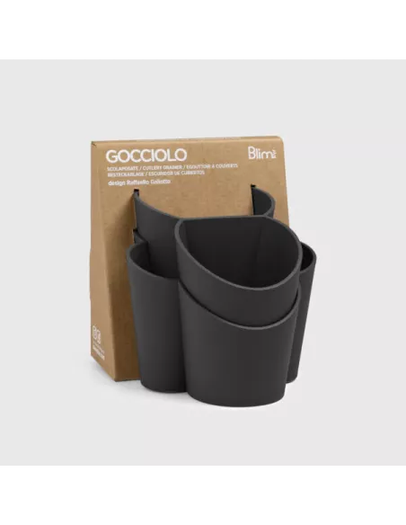 Scolapasta Gocciolo Colore Carbon Black