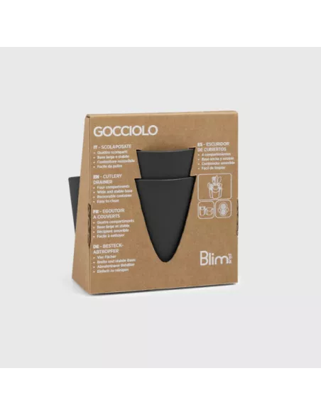Scolapasta Gocciolo Colore Carbon Black