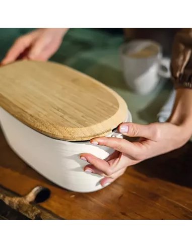 Biscottiera / Contenitore Prodotti Da Forno Bianco Latte Tierra