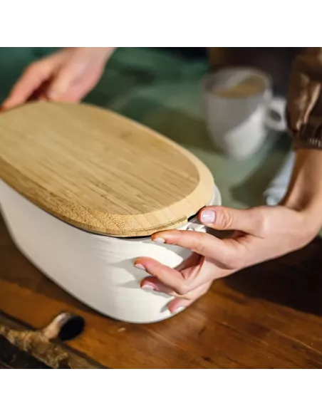Biscottiera / Contenitore Prodotti Da Forno Bianco Latte Tierra