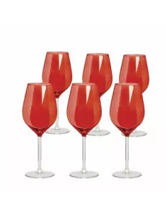 Set 6 Calici Vino Color Wine Rosso Excélsa 2