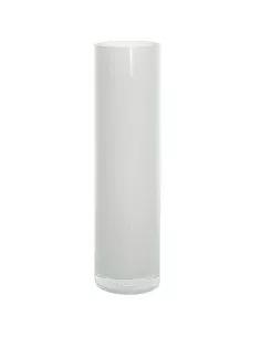 Vaso Cilindrico Bianco Cm 30 H Wetube Vetro Bianco