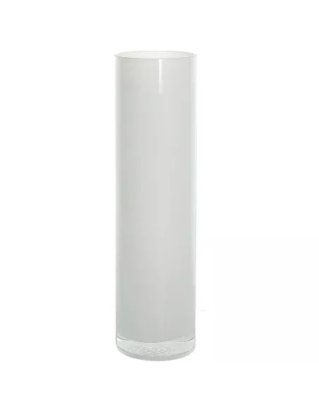 Vaso Cilindrico Bianco Cm 30 H Wetube Vetro Bianco