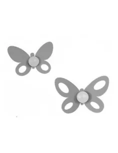 Set Ganci Butterfly (2pz) Alluminio  - 0GA15044C70  - Arti e Mestieri  - Appendiabiti