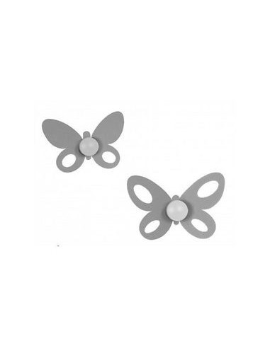 Set Ganci Butterfly (2pz) Alluminio  - 0GA15044C70  - Arti e Mestieri  - Appendiabiti