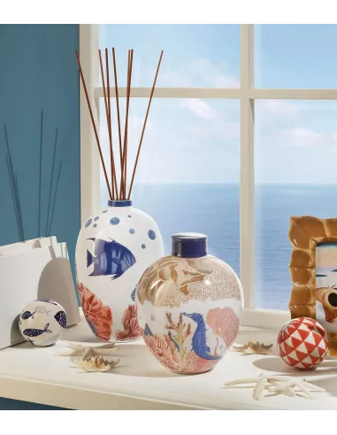 Naxos - Vaso In Ceramica Diffusore Di Essenze Con Bastoncini L'oca Nera