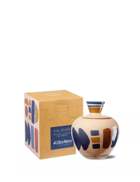 Kalahari - Vaso In Ceramica Diffusore Di Essenze Con Bastoncini L'oca Nera