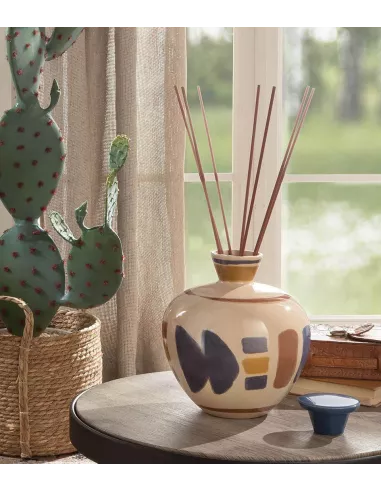 Kalahari - Vaso In Ceramica Diffusore Di Essenze Con Bastoncini L'oca Nera