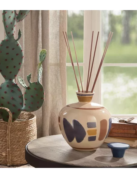 Kalahari - Vaso In Ceramica Diffusore Di Essenze Con Bastoncini L'oca Nera