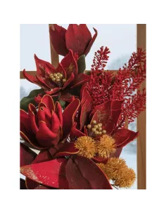 Fiore Rosso Foglie Verdi 90 h - I Fiori Delle Feste L'Oca Nera 2