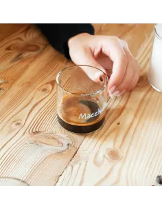 Set 6 Tazzine Da Caffè In Vetro Borosilicato Con Manico Colorato e Scritta Decorativa - WD Lifestyle 2