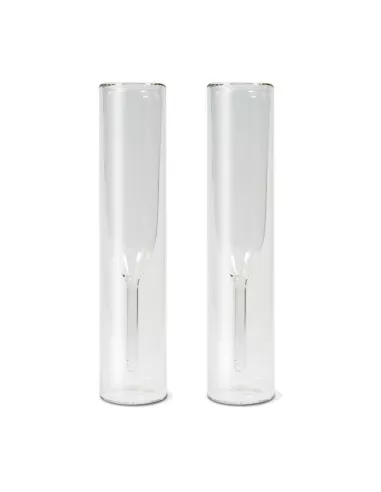 Set 2 Flute a Doppia Parete In Vetro Borosilicato - WD Lifestyle