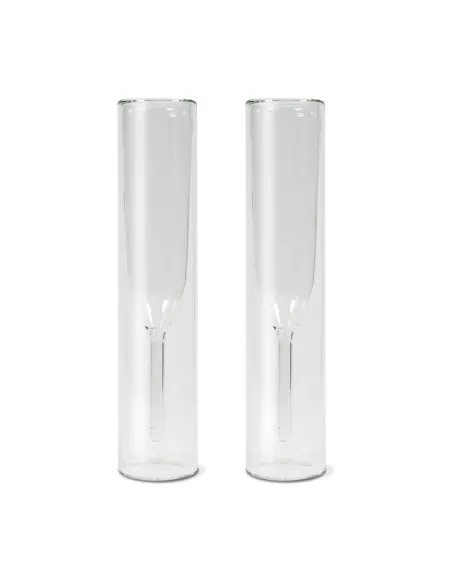 Set 2 Flute a Doppia Parete In Vetro Borosilicato - WD Lifestyle