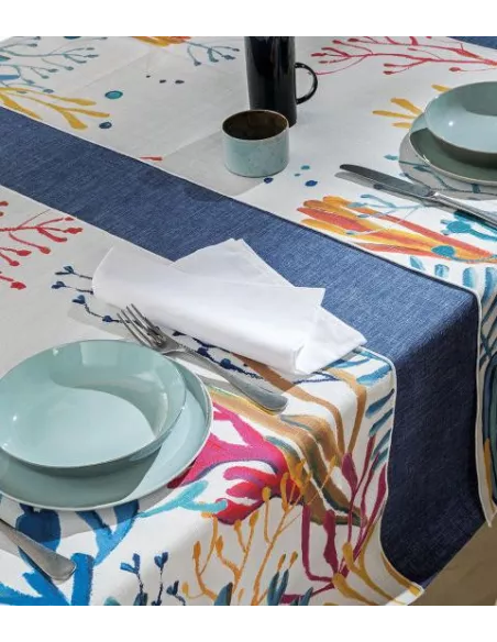 Capri - Runner Da Tavola In Filato Antimacchia E Idrorepellente 50x155 Cm