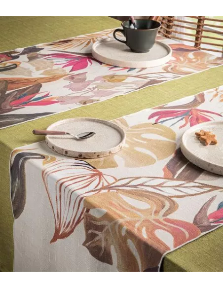 Acapulco - Runner Da Tavola In Filato Antimacchia E Idrorepellente 50x155 Cm