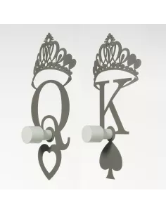 Set 2 Ganci Da Parete Stile Regale The Queen Fango 2