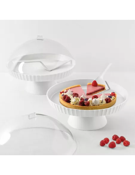 Alzata Con Campana e Pala Torta Agorà Artic White