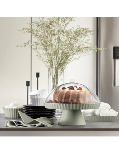 Alzata Con Campana e Pala Torta Agorà Artic White