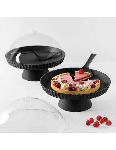 Alzata Con Campana e Pala Torta Agorà Carbon Black