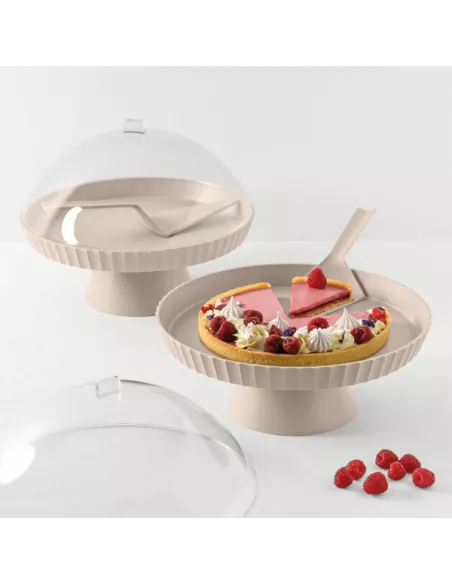 Alzata Con Campana e Pala Torta Agorà Moka Grey