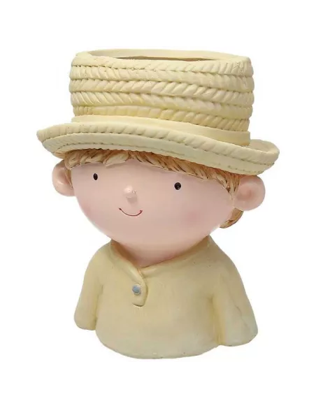 Vaso Bimbo Giallo H 19 Bimbi In Ossido Di Magnesio
