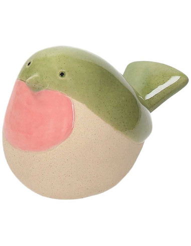 Uccellino Decorativo Verde H10 Birdy In Ceramica