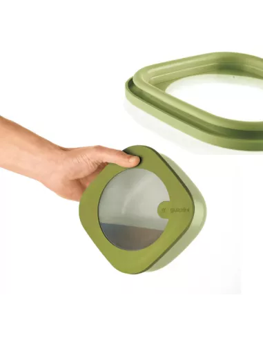 Store&more - Contenitore Ermetico Basso Per Frigo/ Freezer/ Microonde (L) Verde Avocado